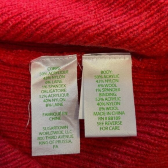 Lilly Pulitzer Leonette Cardigan SET Knit Amaryllis Red Wool Blend size M - Picture 6 of 8